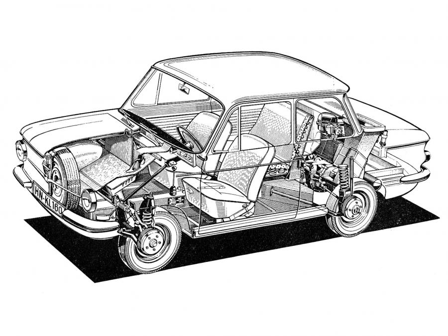 Схема NSU Prinz 4 1962 года  (фото 4 из 8)